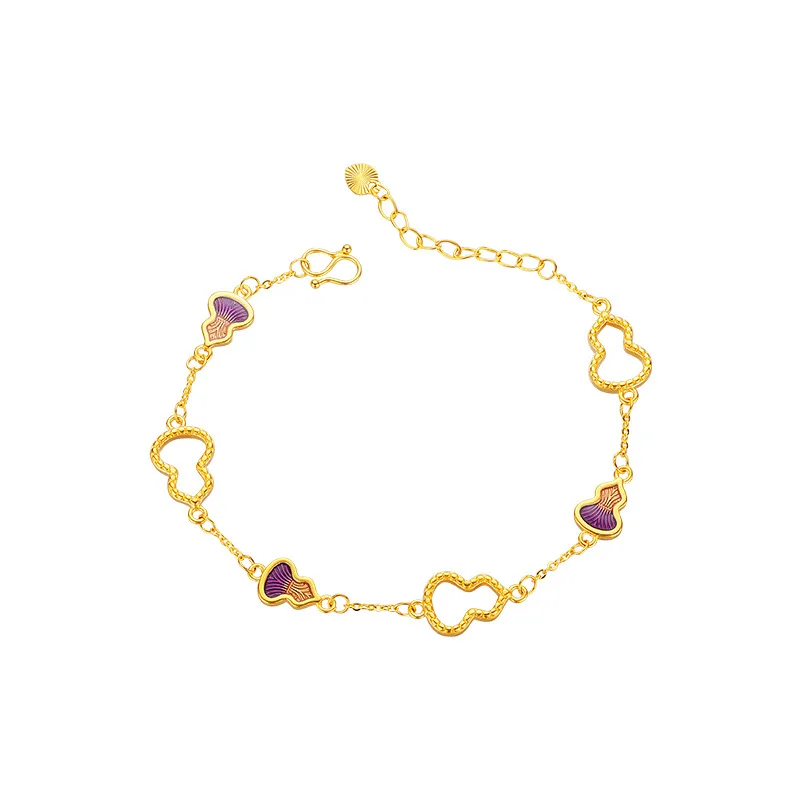 K14 Pure Gold Color Golden Enamel Gourd Hollow Bracelet for Women Bride High-end Bracelet Chain for Women Jewelry Gifts
K14 Pure Gold Color Golden Enamel Gourd Hollow Bracelet for Women Bride High-end Bracelet Chain for Women Jewelry Gifts