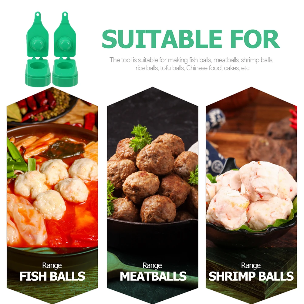 2pcs Portable Meatball Maker Reusable Plastic Meat Baller Tool Non-Stick Easy Clean Cooking Accessories For Shrimp Balls Cake
2pcs Portable Meatball Maker Reusable Plastic Meat Baller Tool Non-Stick Easy Clean Cooking Accessories For Shrimp Balls Cake