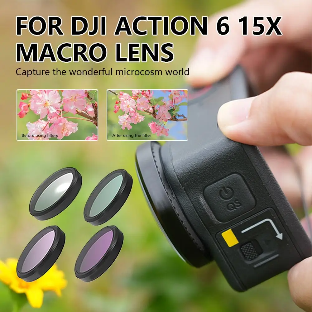 15X Macro Lens For DJI Action 6 HD Optical Glass Professional Close-Up Photography Accessory For Capturing Tiny Details
15X Macro Lens For DJI Action 6 HD Optical Glass Professional Close-Up Photography Accessory For Capturing Tiny Details