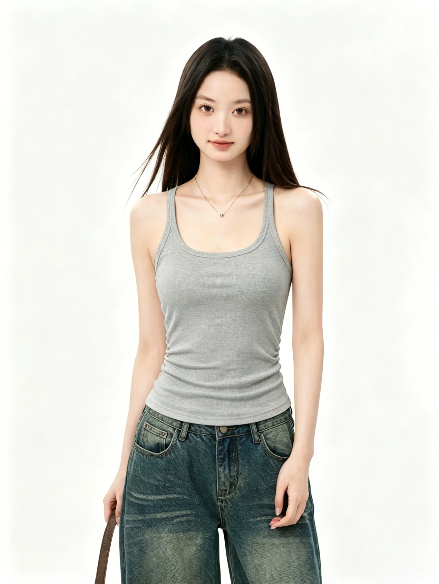 95 Cotton Halter Neck Vest Women's Slim Fit Base Layer Top Summer New Style Backless Cotton Blend Elastic Fiber Underwear
95 Cotton Halter Neck Vest Women's Slim Fit Base Layer Top Summer New Style Backless Cotton Blend Elastic Fiber Underwear
