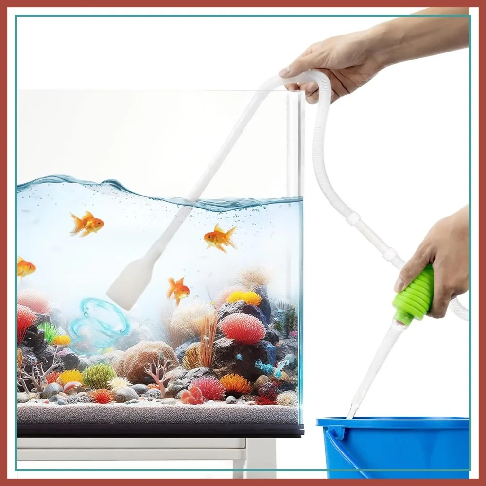 Aquarium Gravel Vacuum & Hand Siphon Hose - Fast Water Change Tool for Fish Tank & Turtle Tank
Aquarium Gravel Vacuum & Hand Siphon Hose - Fast Water Change Tool for Fish Tank & Turtle Tank