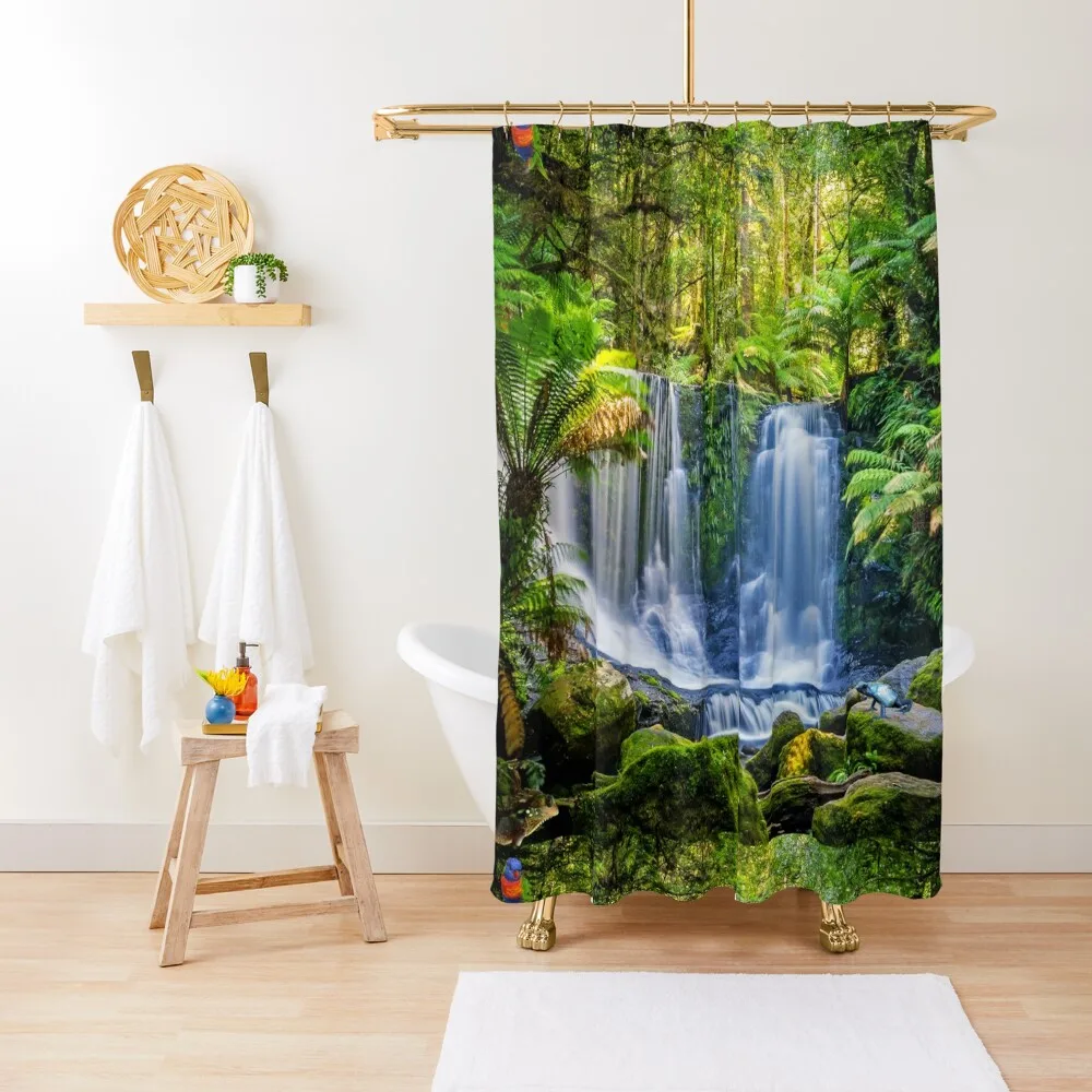 Tropical Exotic Rainforest Green Forest Waterfall Shower Curtain Luxury Bathroom Shower Bathroom Shower Set Curtain
Tropical Exotic Rainforest Green Forest Waterfall Shower Curtain Luxury Bathroom Shower Bathroom Shower Set Curtain
