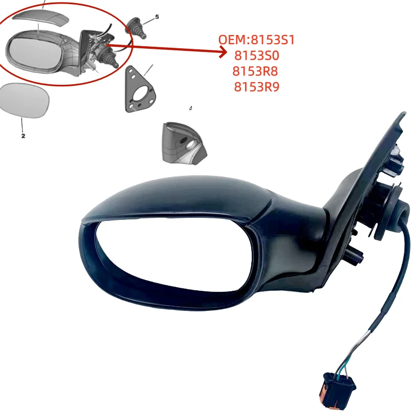 8153S1 8153S0 For Peugeot 206 207 Citroen C2 Rearview mirror assembly rearview mirror 8153R8 8153R9
8153S1 8153S0 For Peugeot 206 207 Citroen C2 Rearview mirror assembly rearview mirror 8153R8 8153R9