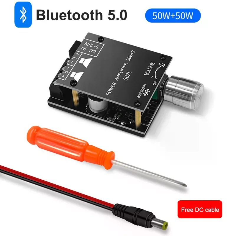 ZK-502L MINI For Bluetooth 5.0 DC 5-24V Wireless Audio Digital Power Amplifier Stereo Board 50Wx2 Amp Amplificador
ZK-502L MINI For Bluetooth 5.0 DC 5-24V Wireless Audio Digital Power Amplifier Stereo Board 50Wx2 Amp Amplificador