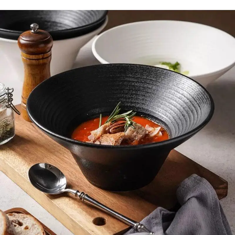 Pure White Ceramic Thick Soup Bowl Restaurant Salad Dessert Pasta Bowls Molecular Cuisine Specialty Tableware
Pure White Ceramic Thick Soup Bowl Restaurant Salad Dessert Pasta Bowls Molecular Cuisine Specialty Tableware