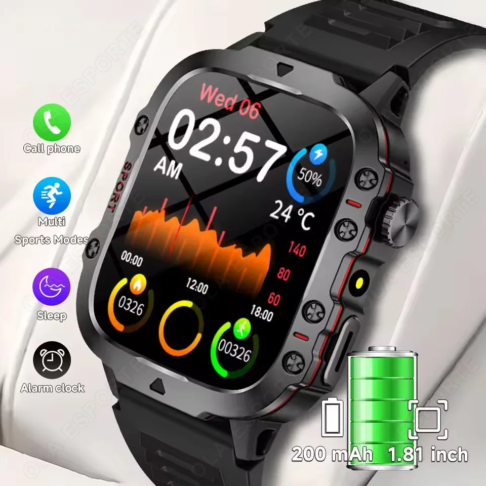 2026 New Military Outdoor Smart Watch Men's GPS Flashlight Bluetooth Call 1.81" AMOLED Screen 3ATM Waterproof Sports Smartwatch
2026 New Military Outdoor Smart Watch Men's GPS Flashlight Bluetooth Call 1.81" AMOLED Screen 3ATM Waterproof Sports Smartwatch