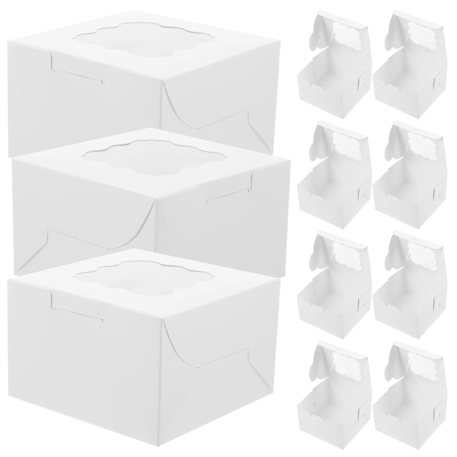 50 Pcs Cake Boxes Treat with Window Small Pastry Dessert Wedding for Guests Donut White Transport Container
50 Pcs Cake Boxes Treat with Window Small Pastry Dessert Wedding for Guests Donut White Transport Container