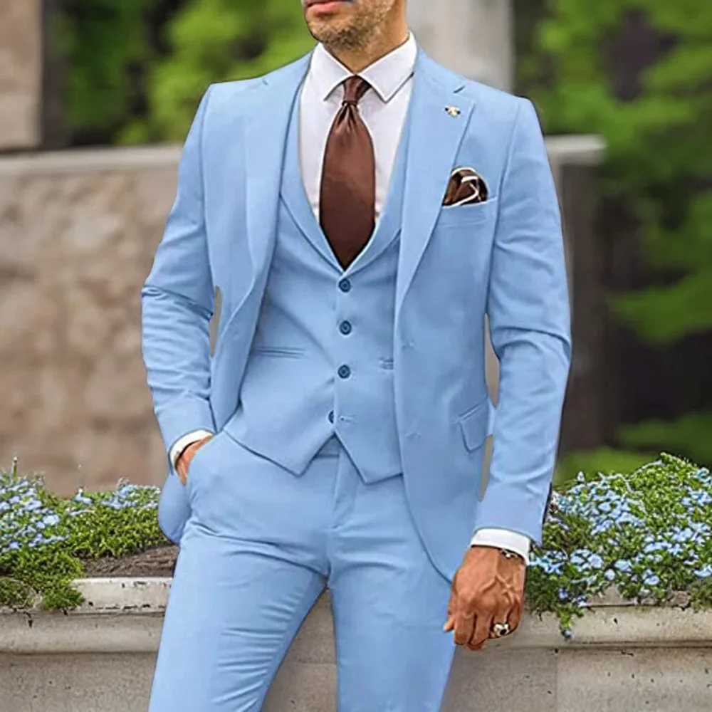 Slim Fit Men's Suits Wedding Party Business Formal Groom Tuxedos 3 Piece Fashion Jacket Sets Notched Lapel Blazer Sets 2024
Slim Fit Men's Suits Wedding Party Business Formal Groom Tuxedos 3 Piece Fashion Jacket Sets Notched Lapel Blazer Sets 2024