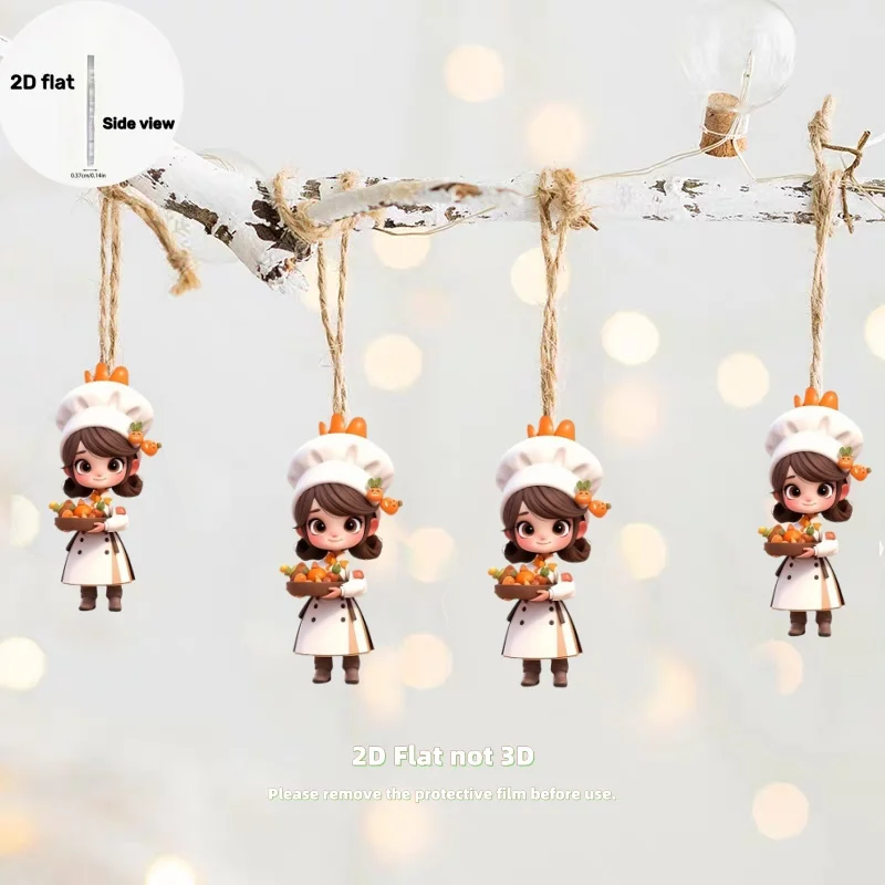 2D flat acrylic cooking girl car keychain backpack accessory creative auto keyring home decoration holiday party accessory gifts
2D flat acrylic cooking girl car keychain backpack accessory creative auto keyring home decoration holiday party accessory gifts