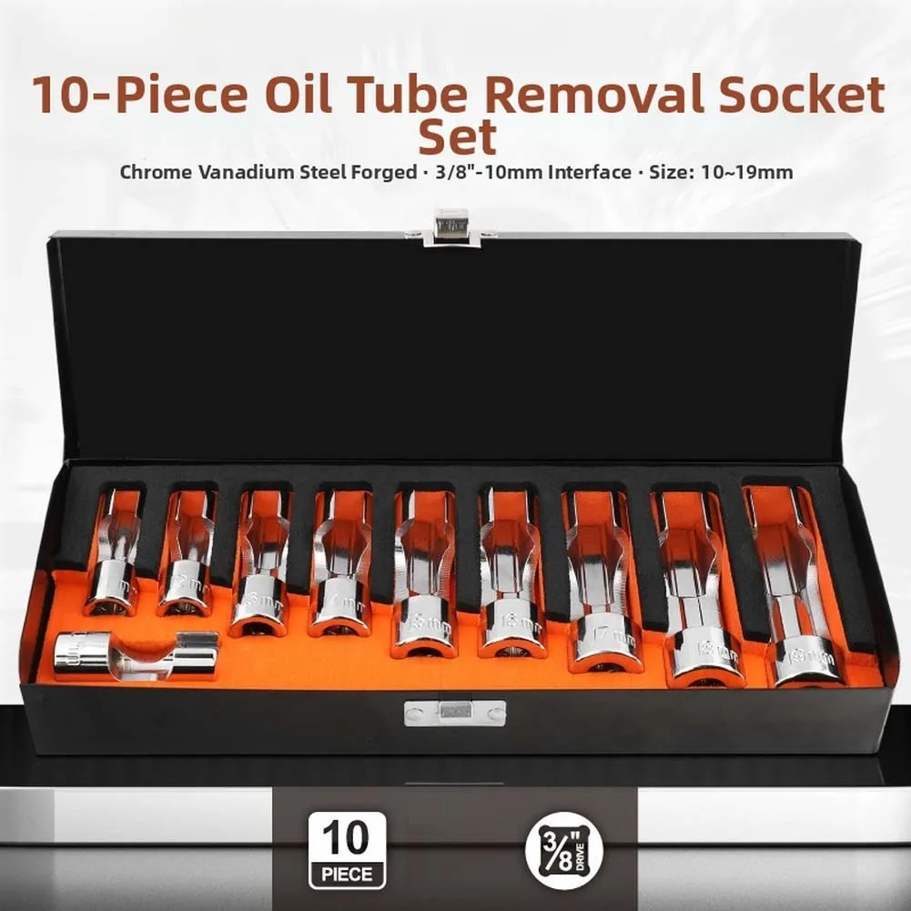 10pcs 3/8" Drive Slotted Oxygen Sensor Socket Wrench Remover Tool And Thread Chasers Tool 10-19mm Oxygen Sensor Socket Tools
10pcs 3/8" Drive Slotted Oxygen Sensor Socket Wrench Remover Tool And Thread Chasers Tool 10-19mm Oxygen Sensor Socket Tools