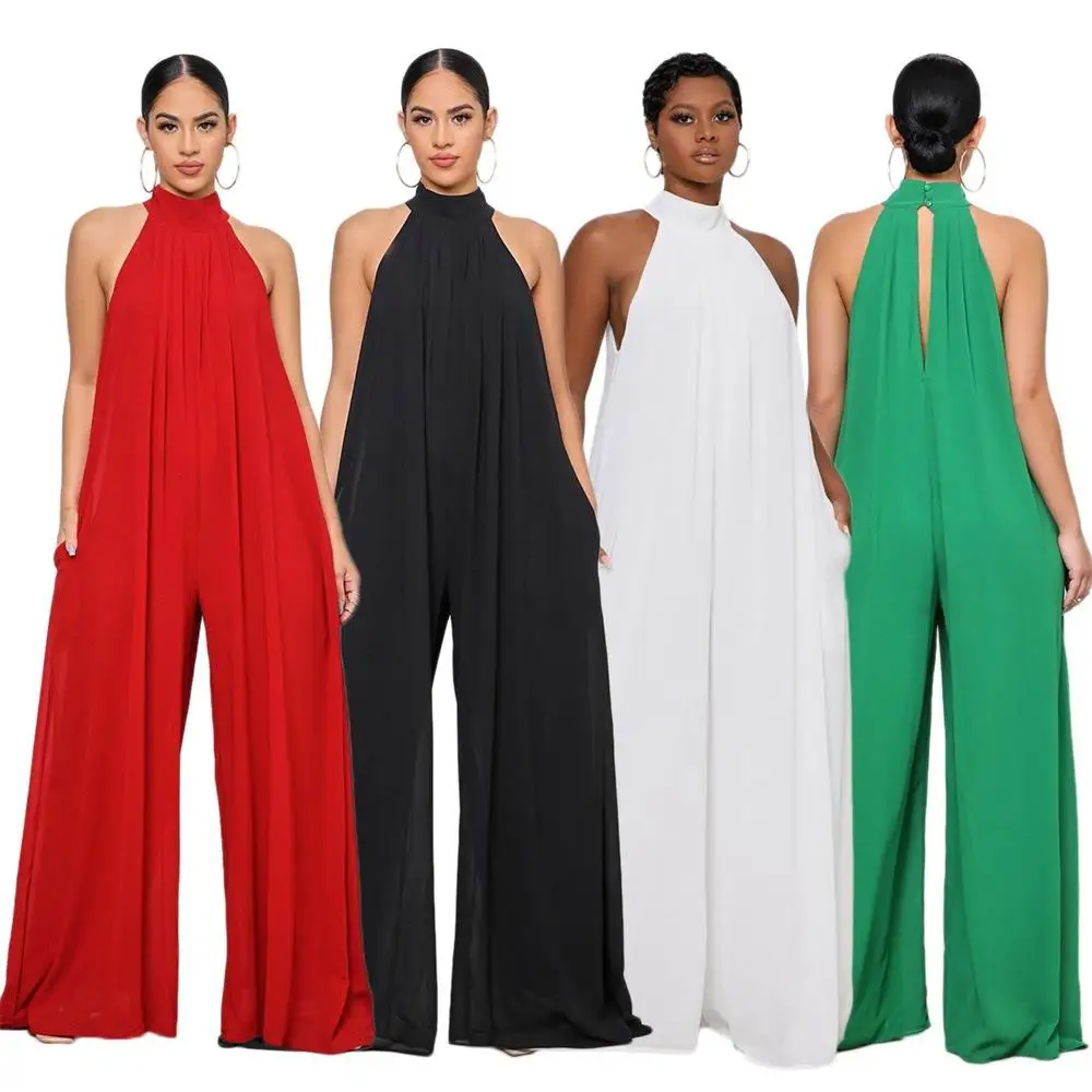 Elegant Pure Color Casual Chiffon Loose Women's Romper Pants Natural Waist Other 100% Fabric Mid-aged Women's Rompers
Elegant Pure Color Casual Chiffon Loose Women's Romper Pants Natural Waist Other 100% Fabric Mid-aged Women's Rompers