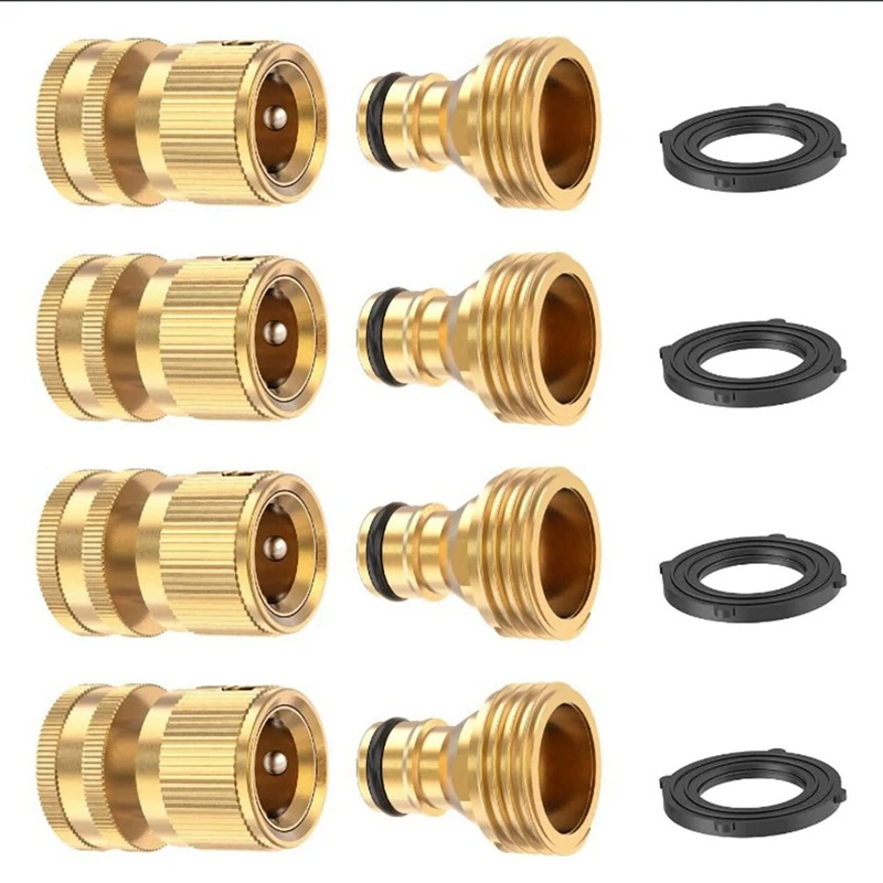 ABUL-Garden Hose Quick Connector Solid Brass,3/4 Inch GHT Thread Fitting No-Leak Water Hose Female And Male Adapter
ABUL-Garden Hose Quick Connector Solid Brass,3/4 Inch GHT Thread Fitting No-Leak Water Hose Female And Male Adapter