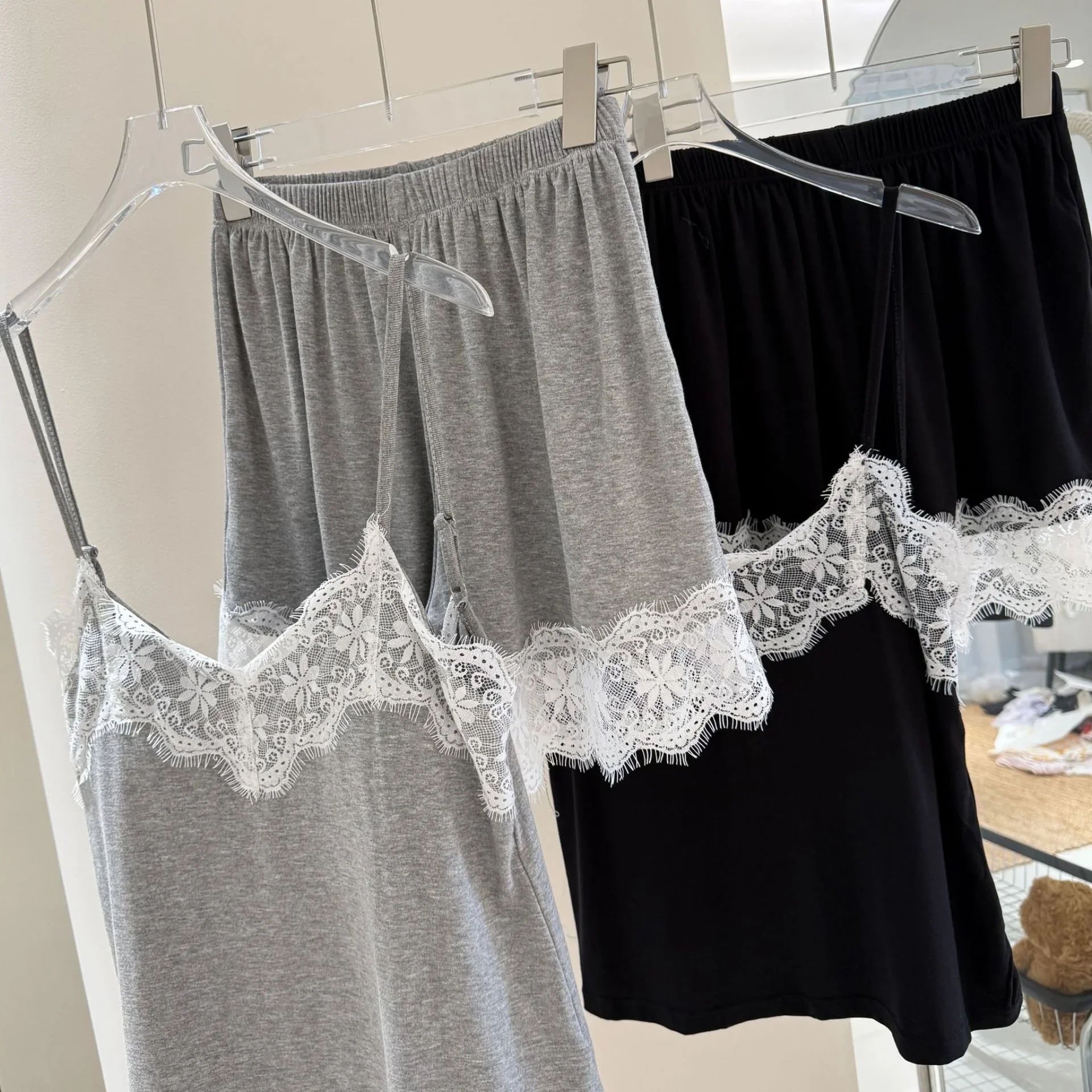 Women Chemise Pajamas Set Sleepwear Home Clothes Sexy Lace Trim Intimate Lingerie Pijama Mujer Loose Modal Loungewear Pyjama
Women Chemise Pajamas Set Sleepwear Home Clothes Sexy Lace Trim Intimate Lingerie Pijama Mujer Loose Modal Loungewear Pyjama