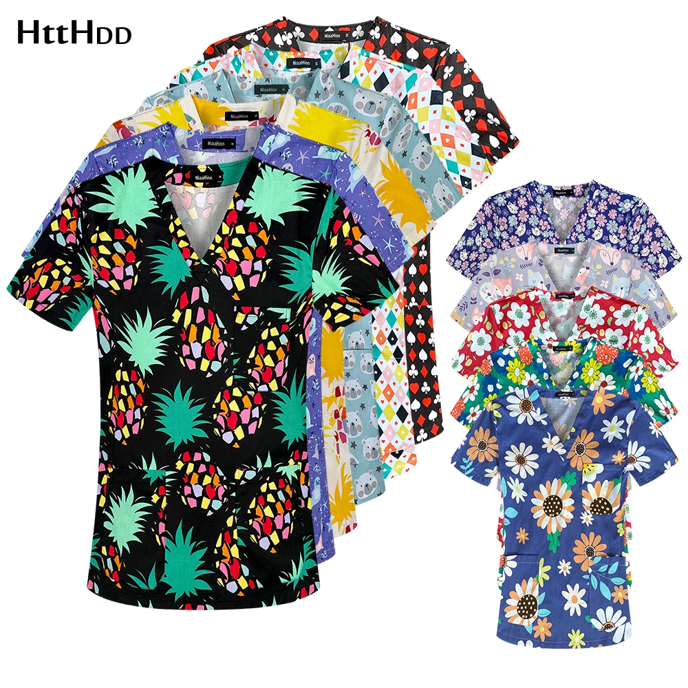 New Printed Scrub Uniform Women Nurse Doctor Work Clothes Dental Pediatric Clinic Uniforms Mens Comfortable Medical Tops Unisex
New Printed Scrub Uniform Women Nurse Doctor Work Clothes Dental Pediatric Clinic Uniforms Mens Comfortable Medical Tops Unisex