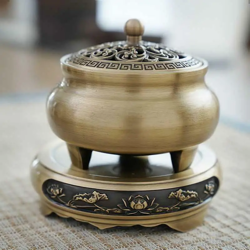 Chinese Brass Three Legged Incense Burner Censer Bowl Holder Base Home Decor
Chinese Brass Three Legged Incense Burner Censer Bowl Holder Base Home Decor