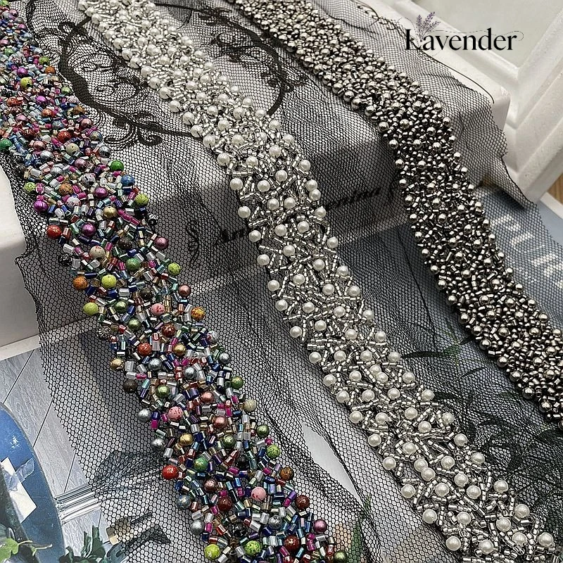 Handmade Hook Bead Mesh Fabric Barcode Bead Lace Pearl Lace with Stones for Wedding Dress Accessories
Handmade Hook Bead Mesh Fabric Barcode Bead Lace Pearl Lace with Stones for Wedding Dress Accessories