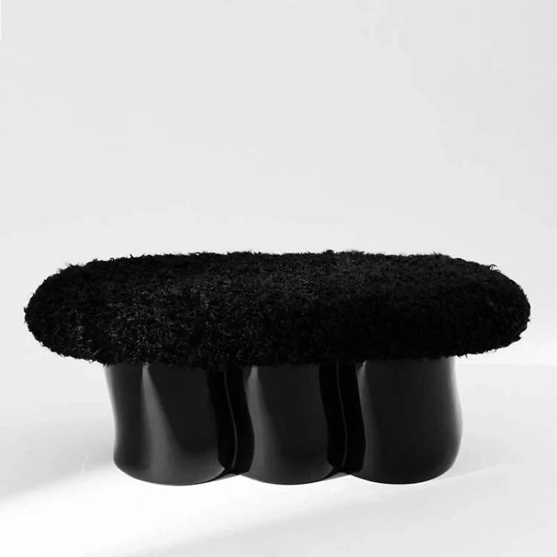 Natural lamb wool bench leisure stool
Natural lamb wool bench leisure stool