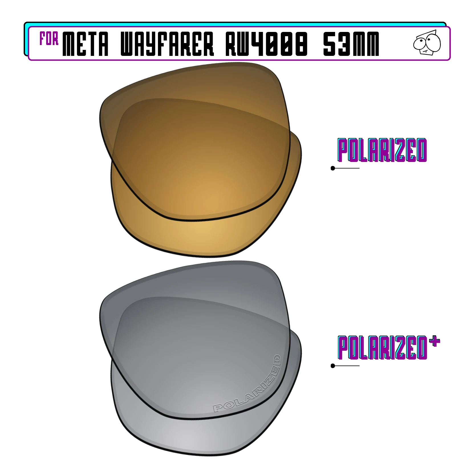 SunglassDoctor Polarized Replacement Lenses Compatible With Ray-Ban Meta Wayfarer RW4008 53mm RW4008-53 Sunglasses
SunglassDoctor Polarized Replacement Lenses Compatible With Ray-Ban Meta Wayfarer RW4008 53mm RW4008-53 Sunglasses
