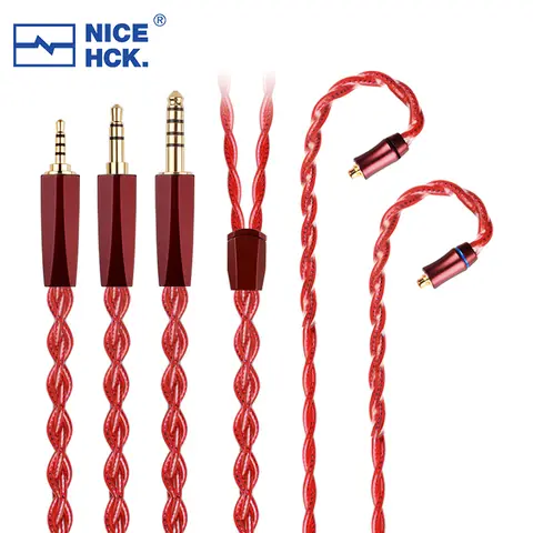 NICEHCK Maple Flagship HIFI Cable Lanthanum Based Rare Earth Copper Alloy Earphone Wire 3.5/2.5/4.4 MMCX/0.78/N5005 Pin for MK4