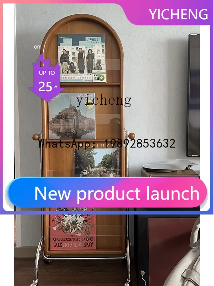 Arch-Shaped Magazine Bookshelf Solid Wood Full-Length Mirror Floor Mirror with Wheels Stainless Steel Dressing Mirror
Arch-Shaped Magazine Bookshelf Solid Wood Full-Length Mirror Floor Mirror with Wheels Stainless Steel Dressing Mirror