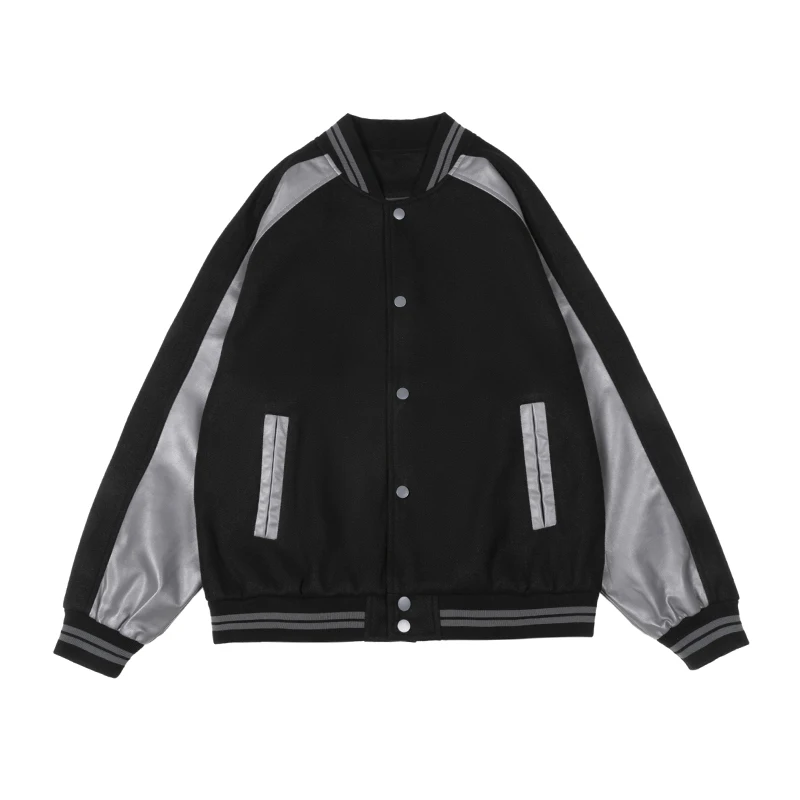 Baseball Uniform Men's Japanese Style Solid Color Leather Jacket Loose Woolen Jacket Women's Fashion Item Out In Spring And Autu
Baseball Uniform Men's Japanese Style Solid Color Leather Jacket Loose Woolen Jacket Women's Fashion Item Out In Spring And Autu