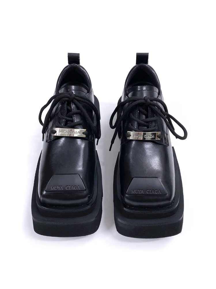 Casual British Style Thick Bottom Heightening Single Shoes Men's And Women's Square Head Shoes Comfortable Commuter Flats
Casual British Style Thick Bottom Heightening Single Shoes Men's And Women's Square Head Shoes Comfortable Commuter Flats