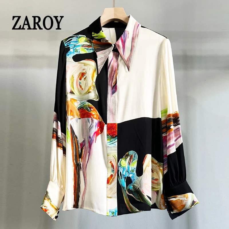 ZAROY S-3XL Casual Women Shirt and Blouse Spring Autumn Long Sleeve Print Chiffon Elegant Office Lady Shirts Luxury Streetwear
ZAROY S-3XL Casual Women Shirt and Blouse Spring Autumn Long Sleeve Print Chiffon Elegant Office Lady Shirts Luxury Streetwear
