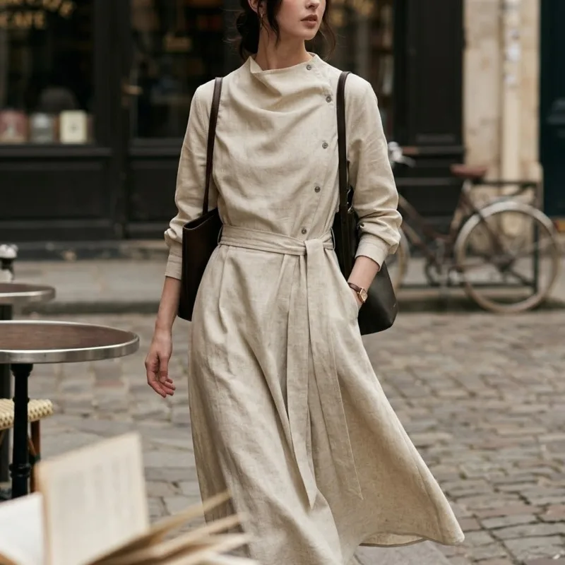 Luxury Long Sleeve Asymmetrical Wrap Dress For Women Autumn Intellectual Chic Waist Cinched Midi Dress For Office Date Night
Luxury Long Sleeve Asymmetrical Wrap Dress For Women Autumn Intellectual Chic Waist Cinched Midi Dress For Office Date Night
