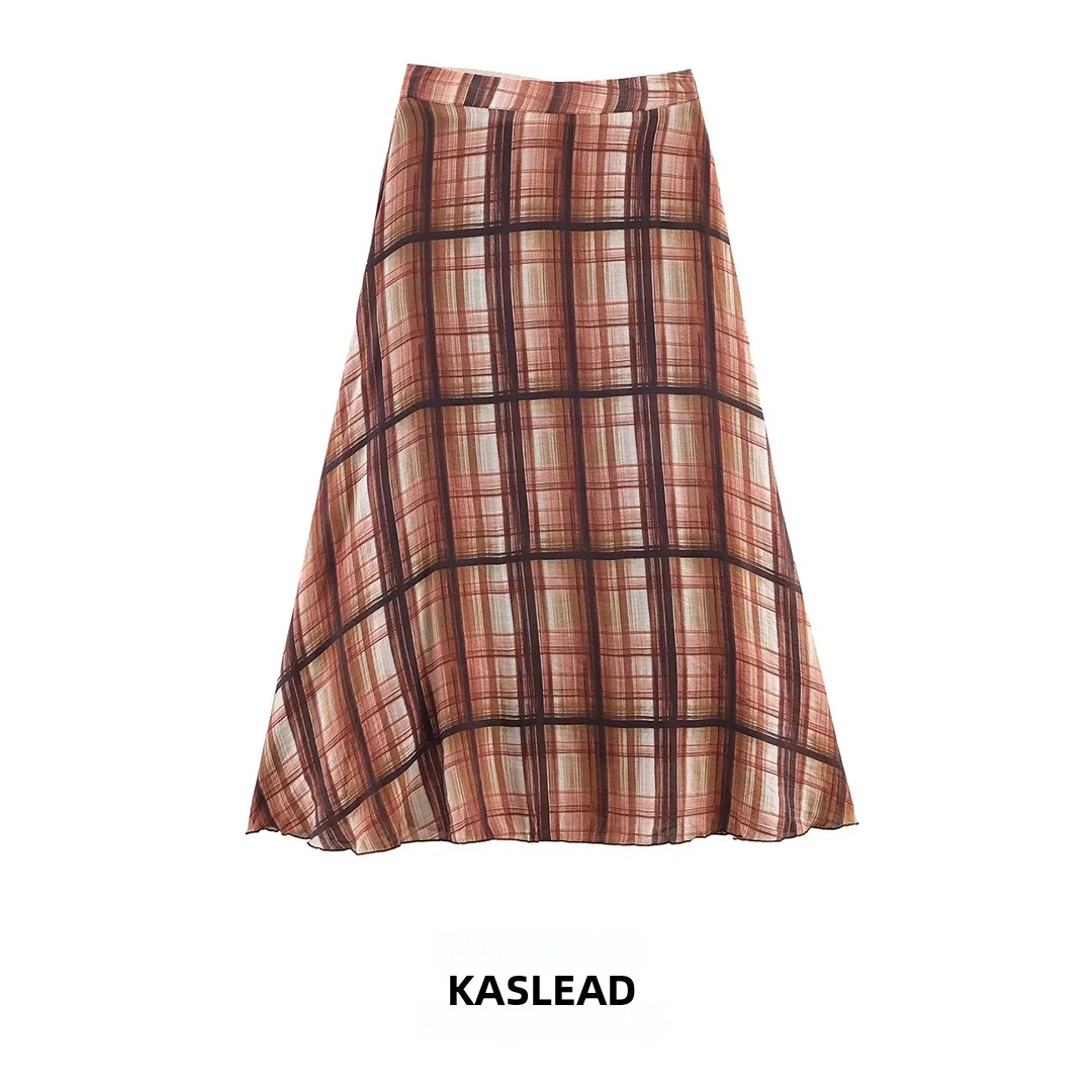KASLEAD New Women's Faion Pleated Effect Plaid Midi Skirt Versatile High Waist A-Line Stand Fit Polyester Fiber Ci Com...
KASLEAD New Women's Faion Pleated Effect Plaid Midi Skirt Versatile High Waist A-Line Stand Fit Polyester Fiber Ci Com...
