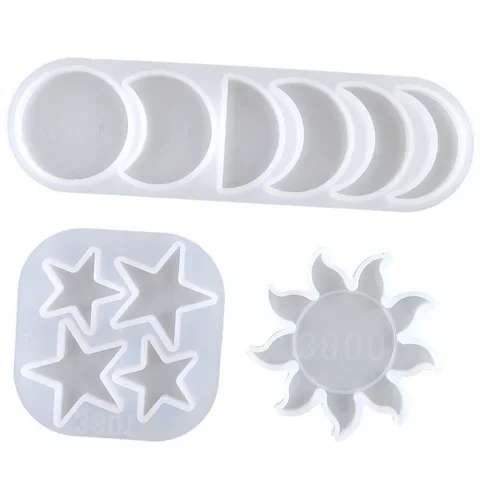 Star Moon Sun Resin Casting Mold Moon Phase Pendant Home Decor Full Moon Crescent Moon Epoxy Craft Mould Diy Making Tools
Star Moon Sun Resin Casting Mold Moon Phase Pendant Home Decor Full Moon Crescent Moon Epoxy Craft Mould Diy Making Tools