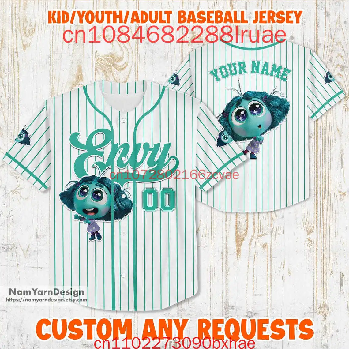 Personalized Disney Inside Out Anxiety Baseball Jersey 2026 New Men's Halloween Baseball Shirt Breathable Quick Drying Top 
Personalized Disney Inside Out Anxiety Baseball Jersey 2026 New Men's Halloween Baseball Shirt Breathable Quick Drying Top