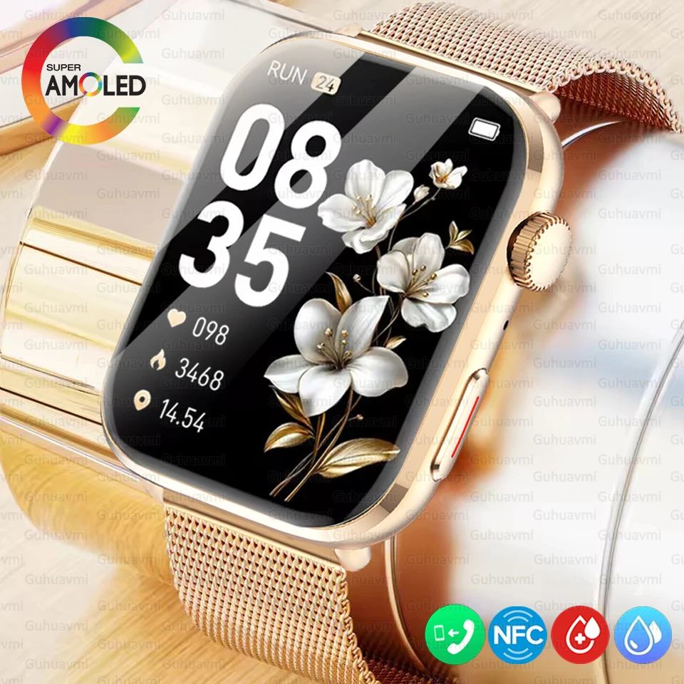 New Fashion Women Smart Watch 1.85inch AMOLED Screen Smartwatch Heart Rate BT HD Call NFC Clock IP68 Waterproof Sports Bracelet
New Fashion Women Smart Watch 1.85inch AMOLED Screen Smartwatch Heart Rate BT HD Call NFC Clock IP68 Waterproof Sports Bracelet