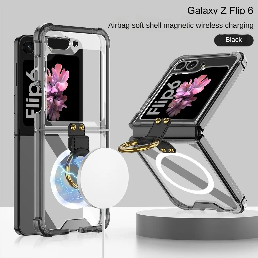 For Samsung Galaxy Z Flip 6 Magsafe Case Colorful Silicone Transparent Ring Bracket Magnetic Wireless Charging Shockproof Cover
For Samsung Galaxy Z Flip 6 Magsafe Case Colorful Silicone Transparent Ring Bracket Magnetic Wireless Charging Shockproof Cover