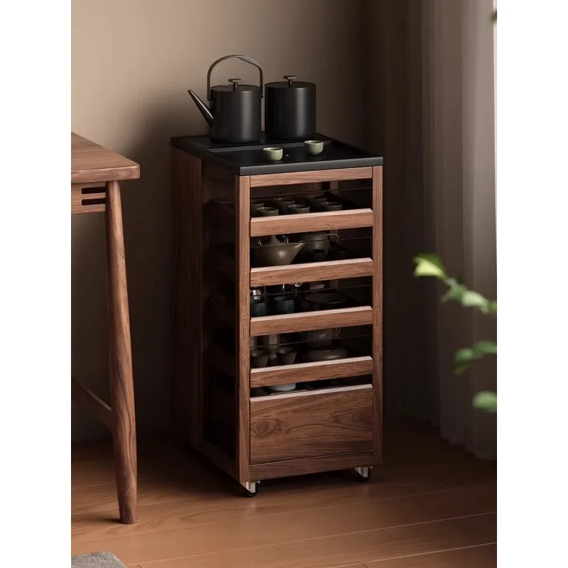 Solid wood brewed tea table tea cabinet, movable sofa side cabinet
Solid wood brewed tea table tea cabinet, movable sofa side cabinet