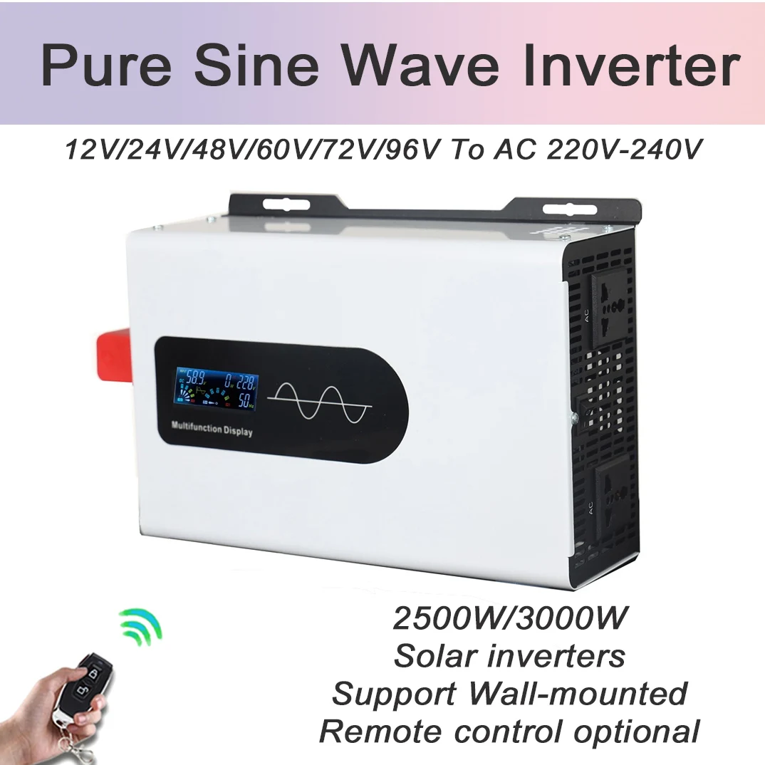 Inverter 12v 220v Pure Sine Wave Inverter Power 5000W 6000W 24V 48V Solar Car Inverters With Multi Function Display Converter
Inverter 12v 220v Pure Sine Wave Inverter Power 5000W 6000W 24V 48V Solar Car Inverters With Multi Function Display Converter