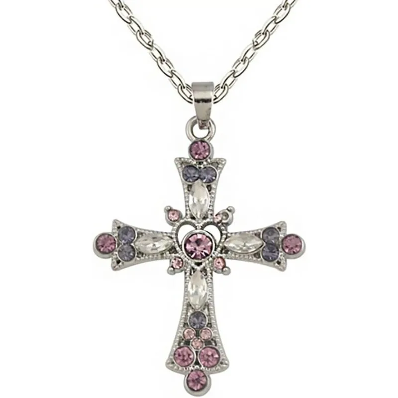 Ожерелье с подвеской в виде розового хрустального креста, готический панк, инди-крест, циркониевое колье для девочек, Eboy Woman
Ожерелье с подвеской в виде розового хрустального креста, готический панк, инди-крест, циркониевое колье для девочек, Eboy Woman