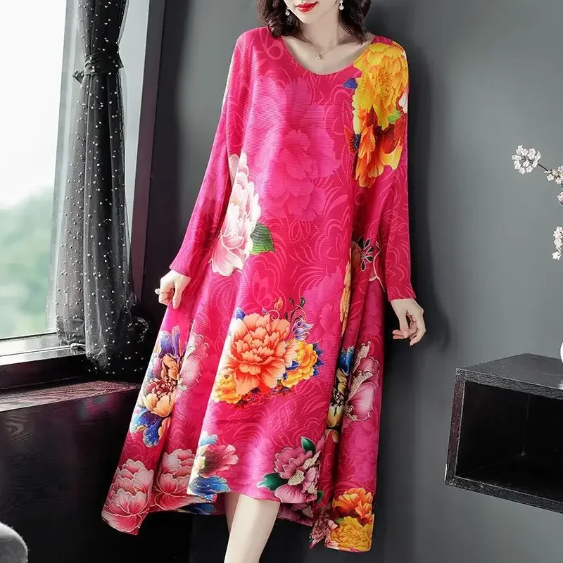 Spring New Women's Dress Pleated Large Loose Fit Dress High End Fashionable Long Sleeve Bottom Dress
Spring New Women's Dress Pleated Large Loose Fit Dress High End Fashionable Long Sleeve Bottom Dress