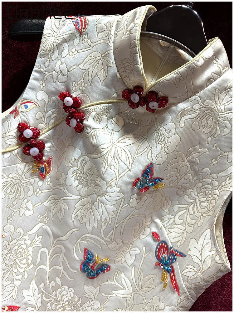 High-end New Chinese Dress Women Heavy Industry Beads High Sense Jacquard Embroidery Retro Dress Summer New Loose A-line Dresses
High-end New Chinese Dress Women Heavy Industry Beads High Sense Jacquard Embroidery Retro Dress Summer New Loose A-line Dresses