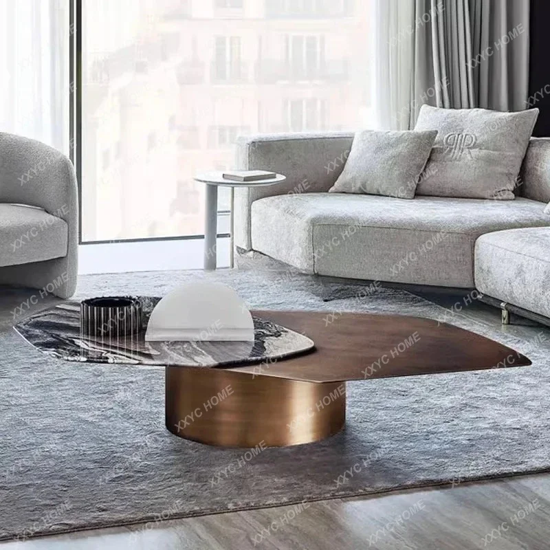 Итальянский минималистичный креативный журнальный столик особой формы из натурального камня, вращающийся мраморный гостиничный дом
Итальянский минималистичный креативный журнальный столик особой формы из натурального камня, вращающийся мраморный гостиничный дом