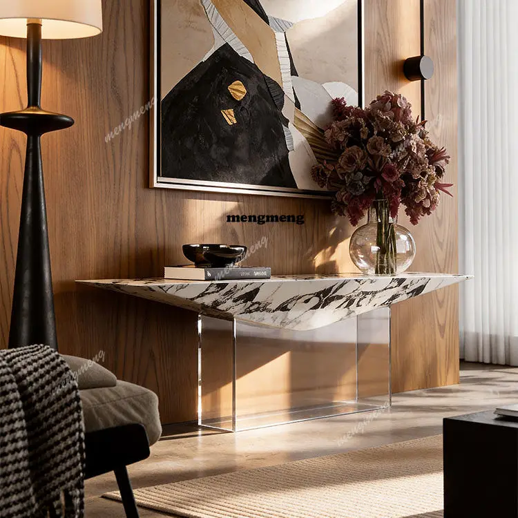 Italian Light Luxury Entrance Desk Against the Wall Villa Corridor Acrylic Slate Creative Suspension Desk Table
Italian Light Luxury Entrance Desk Against the Wall Villa Corridor Acrylic Slate Creative Suspension Desk Table
