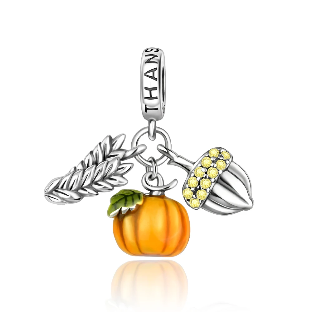 Danturn 925 Sterling Silver Original Beads Pumpkin Wheat Vegetables Charm fit Snake Chain Bracelet Fashion Women Jewelry Making
Danturn 925 Sterling Silver Original Beads Pumpkin Wheat Vegetables Charm fit Snake Chain Bracelet Fashion Women Jewelry Making