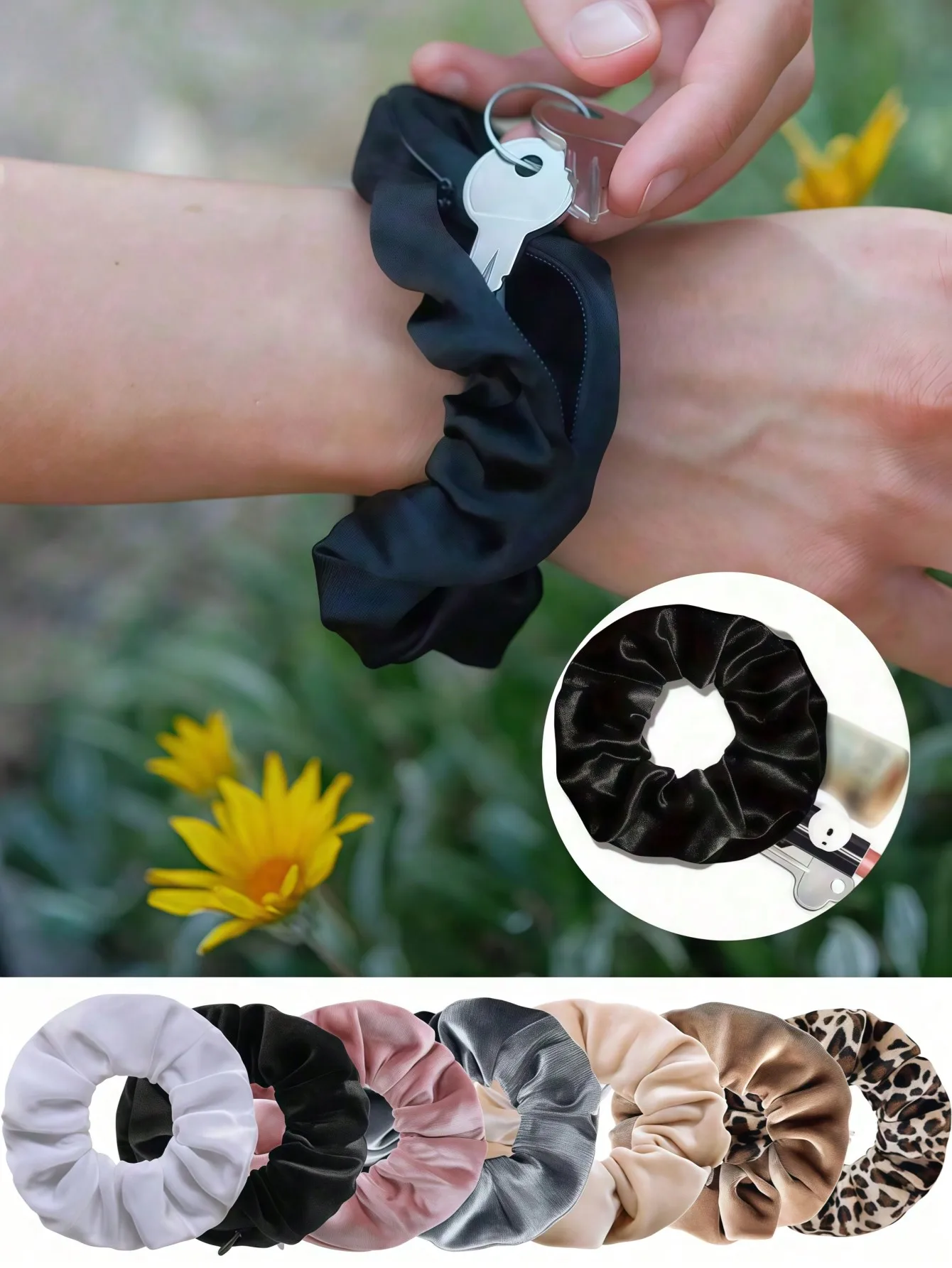 1pc Pocket Scrunchies Hair Ties With Hidden Zipper Stash Scrunchy Ponytail Holder,Velour Zipper Pocket Scrunchies, Elegant Fabric Hair Tie With Hidden Pocket, Zippered Elastic Headband With Secret Compartment For Cash, Keys, Lipstick, Elastic Hair Bands F
1pc Pocket Scrunchies Hair Ties With Hidden Zipper Stash Scrunchy Ponytail Holder,Velour Zipper Pocket Scrunchies, Elegant Fabric Hair Tie With Hidden Pocket, Zippered Elastic Headband With Secret Compartment For Cash, Keys, Lipstick, Elastic Hair Bands F