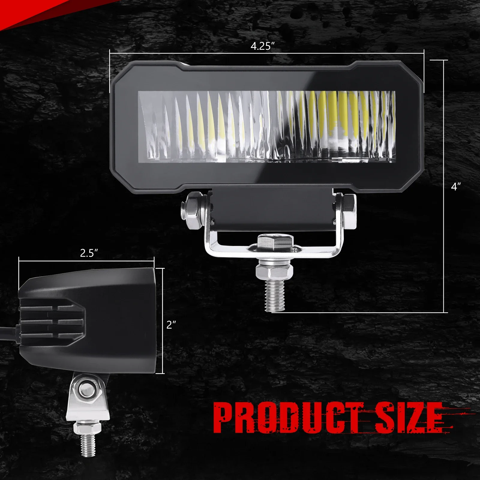 2Pcs Bezel-Less 40W LED Rectangular Work Light Waterproof Fog Lamps Driving Spot Lights With Brackets For Offroad Work lights
2Pcs Bezel-Less 40W LED Rectangular Work Light Waterproof Fog Lamps Driving Spot Lights With Brackets For Offroad Work lights