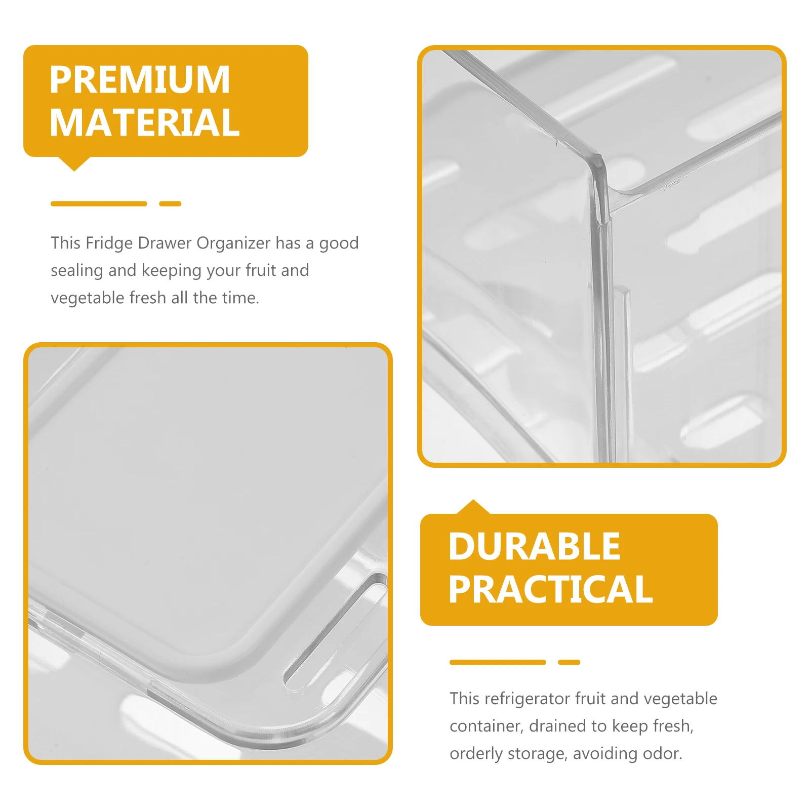Fridge Drawer Organizer Transparent Food Storage Box For Fruits Vegetables Cheese Large Capacity Space-Saving Freezer 
Fridge Drawer Organizer Transparent Food Storage Box For Fruits Vegetables Cheese Large Capacity Space-Saving Freezer