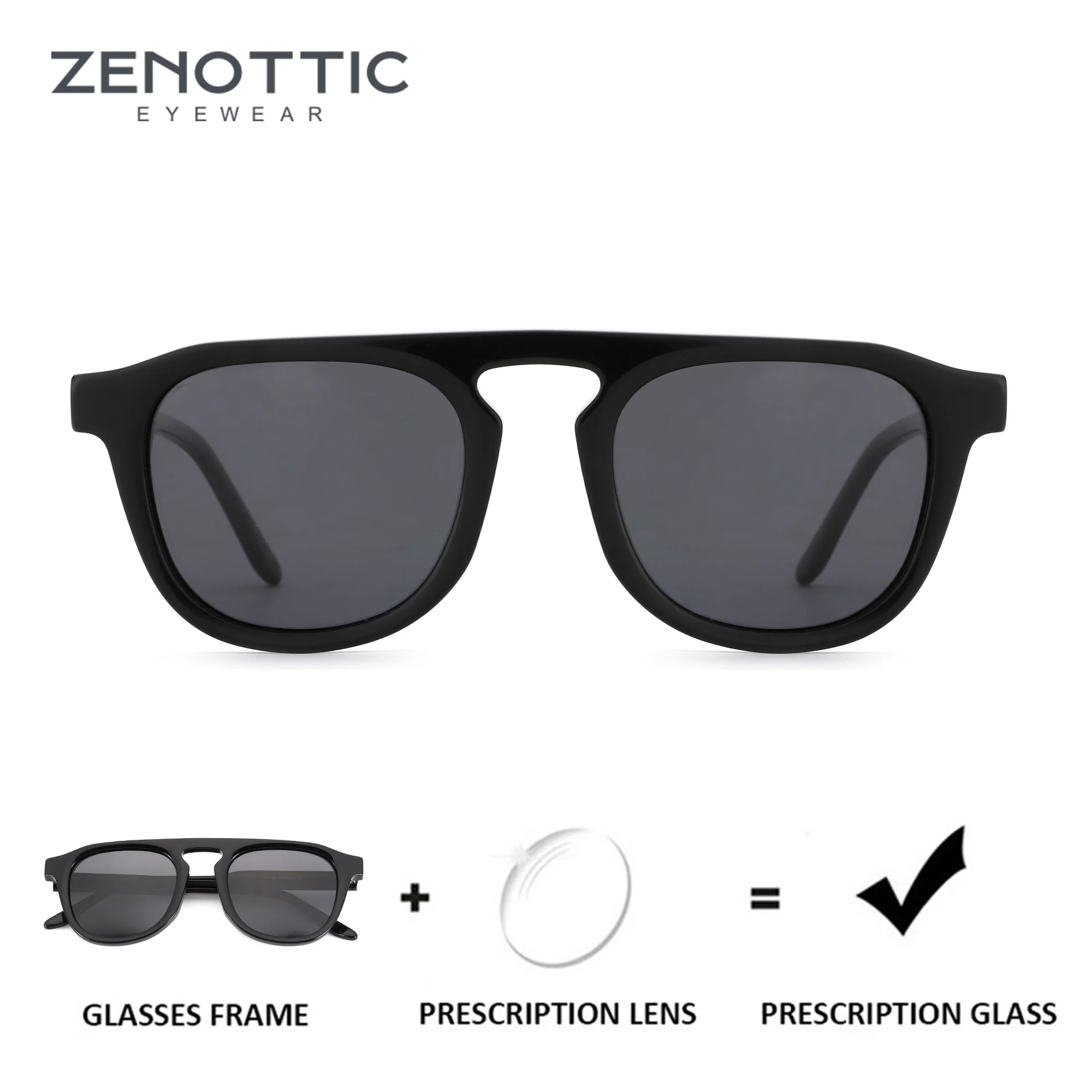 ZENOTTIC Square Acetate Sunglasses Men Polarized Prescription Lenses M Size Thick Rim Frame Classic Style Outdoor Eyewear
ZENOTTIC Square Acetate Sunglasses Men Polarized Prescription Lenses M Size Thick Rim Frame Classic Style Outdoor Eyewear