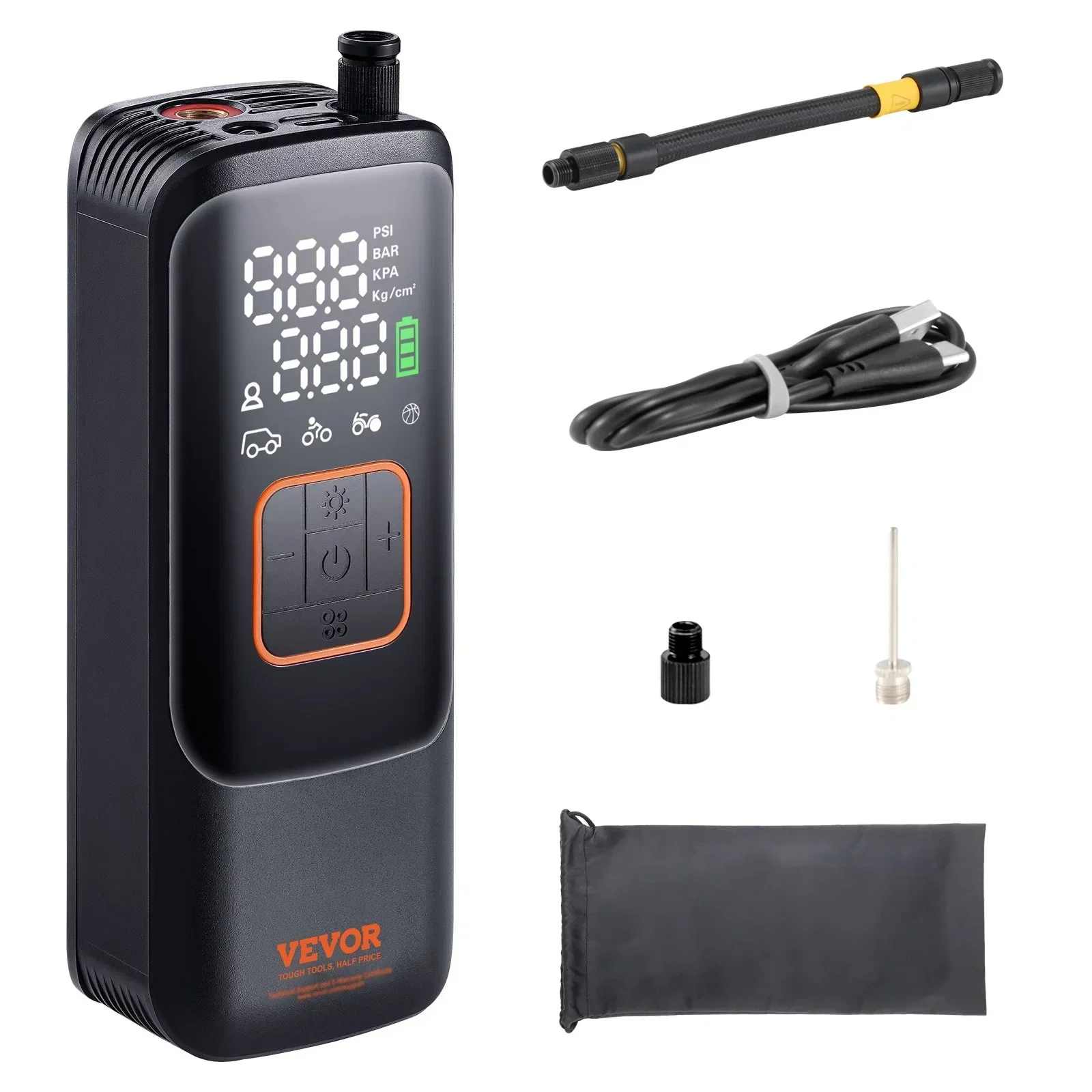 Tire Inflator Portable Air Compressor 150PSI 4000mAh Rechargeable Auto-Off
Tire Inflator Portable Air Compressor 150PSI 4000mAh Rechargeable Auto-Off