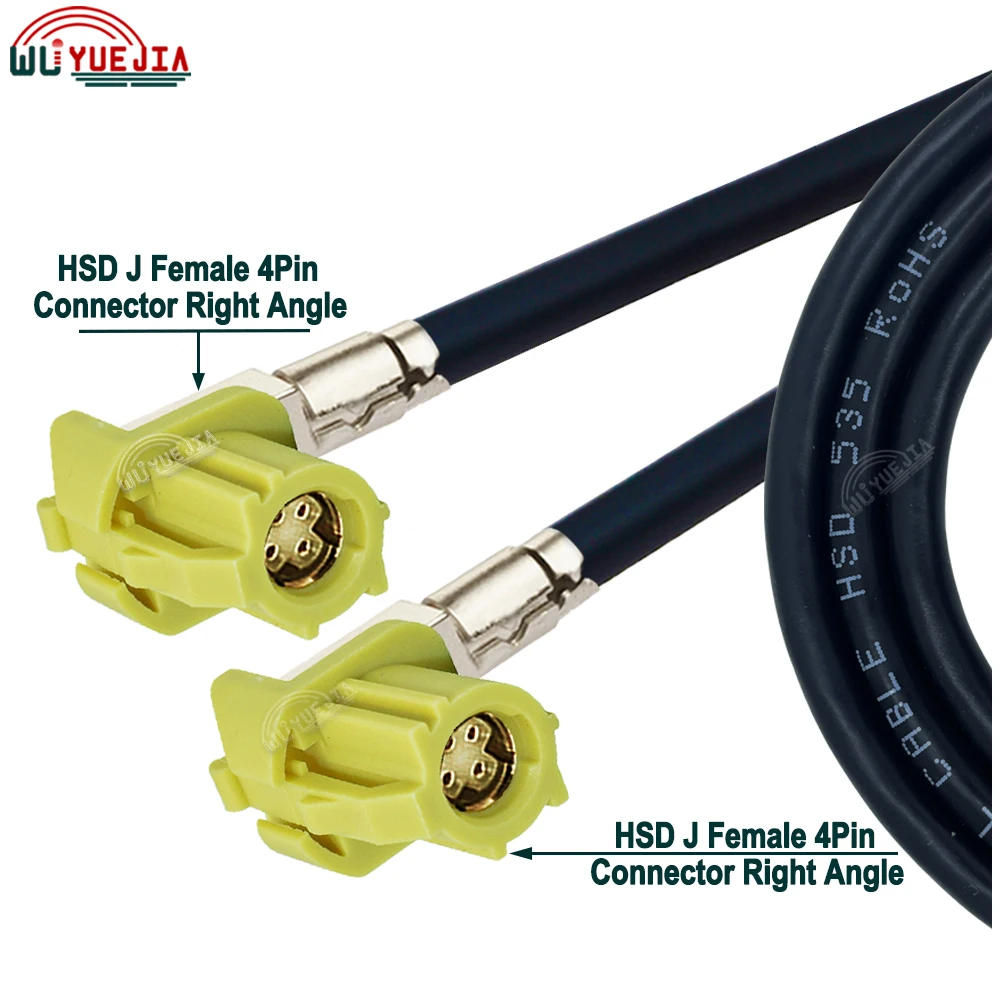 HSD LVDS Cable RAL1001 J Female 4Pin Bend 90 Degrees Connector for Auto Car Video Instrument Bridge Wiring Data 535 4-Core Cable
HSD LVDS Cable RAL1001 J Female 4Pin Bend 90 Degrees Connector for Auto Car Video Instrument Bridge Wiring Data 535 4-Core Cable