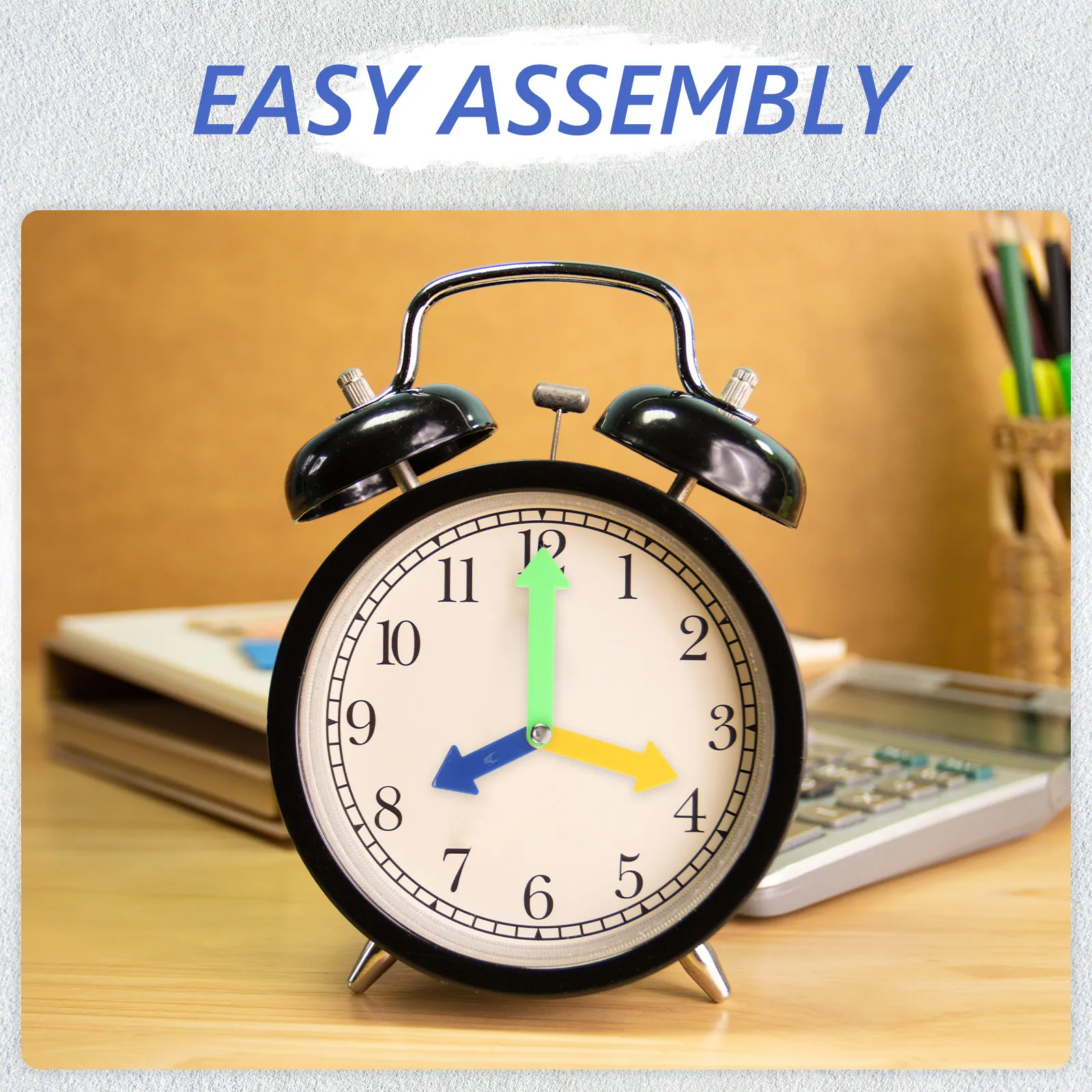 4Pcs Plastic Clock Replacement Parts Educational Teaching Clock Pointers for School Projects and Home Learning
4Pcs Plastic Clock Replacement Parts Educational Teaching Clock Pointers for School Projects and Home Learning