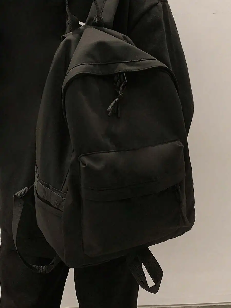 Plain Black Water Resistant Backpack For Men Large Capacity School College Travel
Plain Black Water Resistant Backpack For Men Large Capacity School College Travel