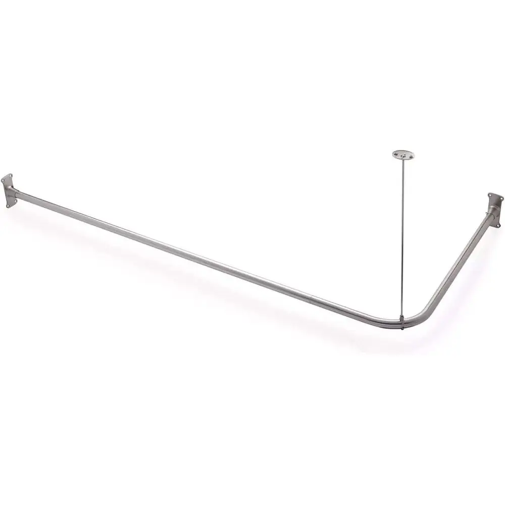 Naiture StainlSteel 60'' x 30'' Shower Curtain Rod with Ceiling Support, Brushed Nickel inish
Naiture StainlSteel 60'' x 30'' Shower Curtain Rod with Ceiling Support, Brushed Nickel inish